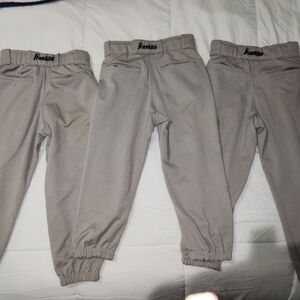 Franklin Youth Medium Gray Knicker Practice Baseball Pants
